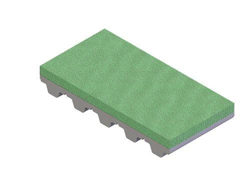 Sylomer green coating for timing belts Sylomer green coating for timing belts