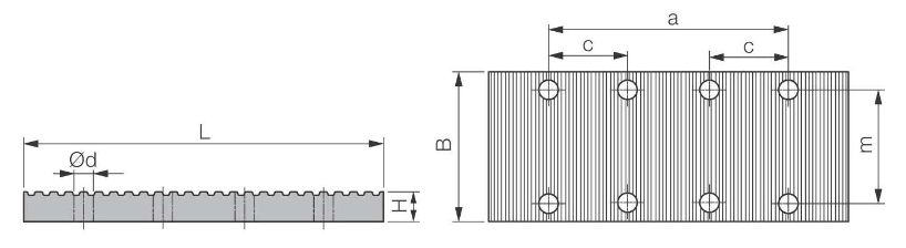 Clamping plate T double sided