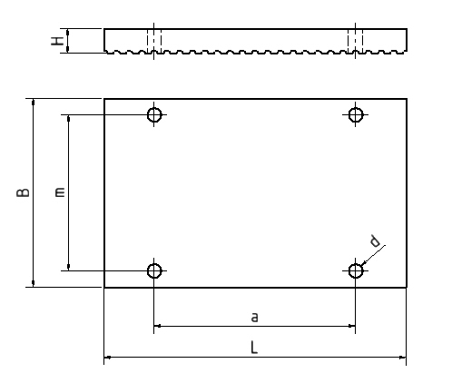 Clamping plate 110 x 78-T10 OB 