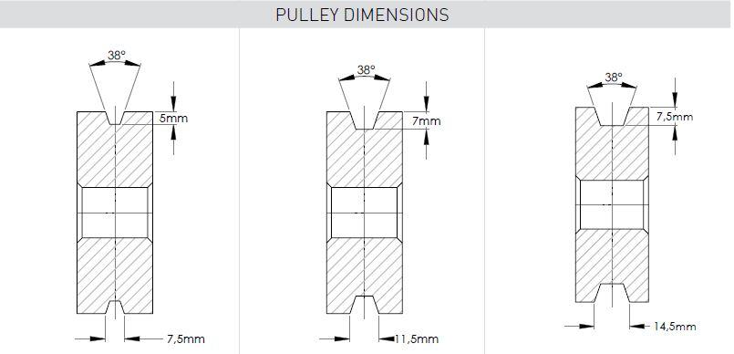 Pulley stuursnaar