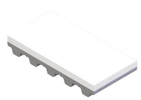 Rubber white 50° Shore A coating for timing belts Rubber white 50 coating for timing belts° Shore A