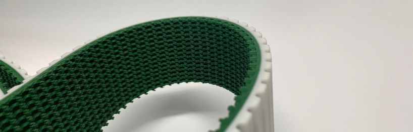 Timing belt with coating supergrip green
